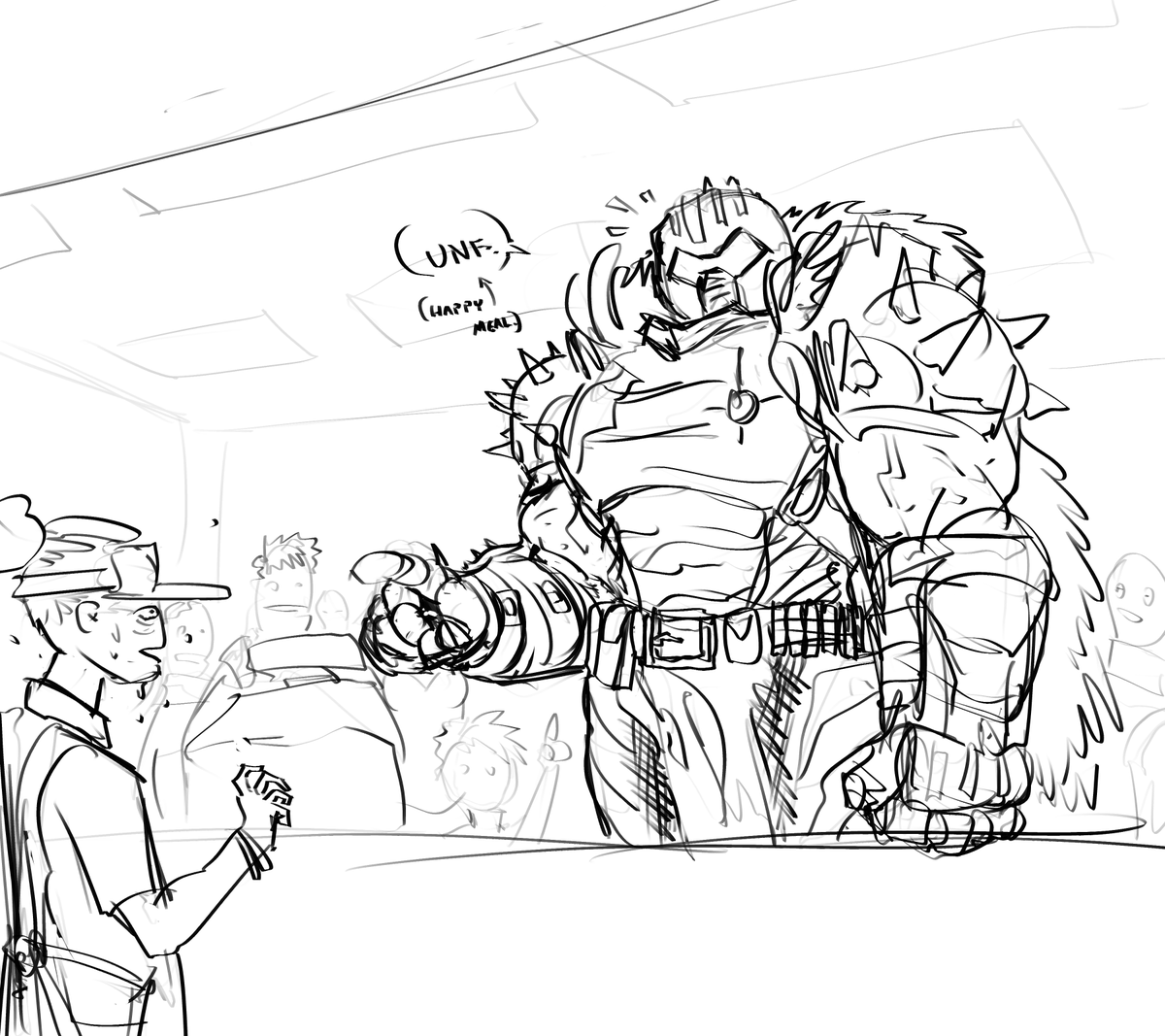who_draws's tweet photo. Just give the big guy what he wants

(sketch done on no sleep at 5:37am)
#doomthedarkages #doomslayer https://t.co/JeZmkJDwW6