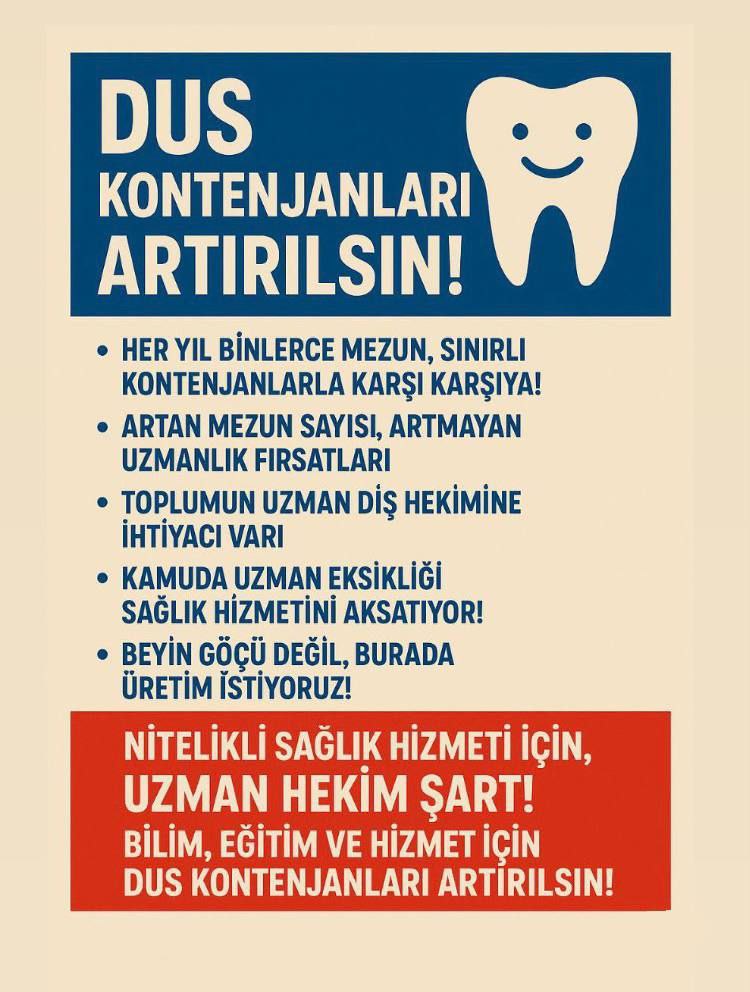 7k için 1500 çok değil bence 
#Dus1500kontenjan 
<a href="/YuksekogretimK/">Yükseköğretim Kurulu</a>
<a href="/erolozvar/">Erol Özvar</a>
<a href="/mehmetsimsek/">mehmetsimsek</a>
<a href="/HMBakanligi/">T.C. Hazine ve Maliye Bakanlığı</a>
<a href="/drmemisoglu/">Prof. Dr. Kemal Memişoğlu</a>
<a href="/saglikbakanligi/">T.C. Sağlık Bakanlığı</a>