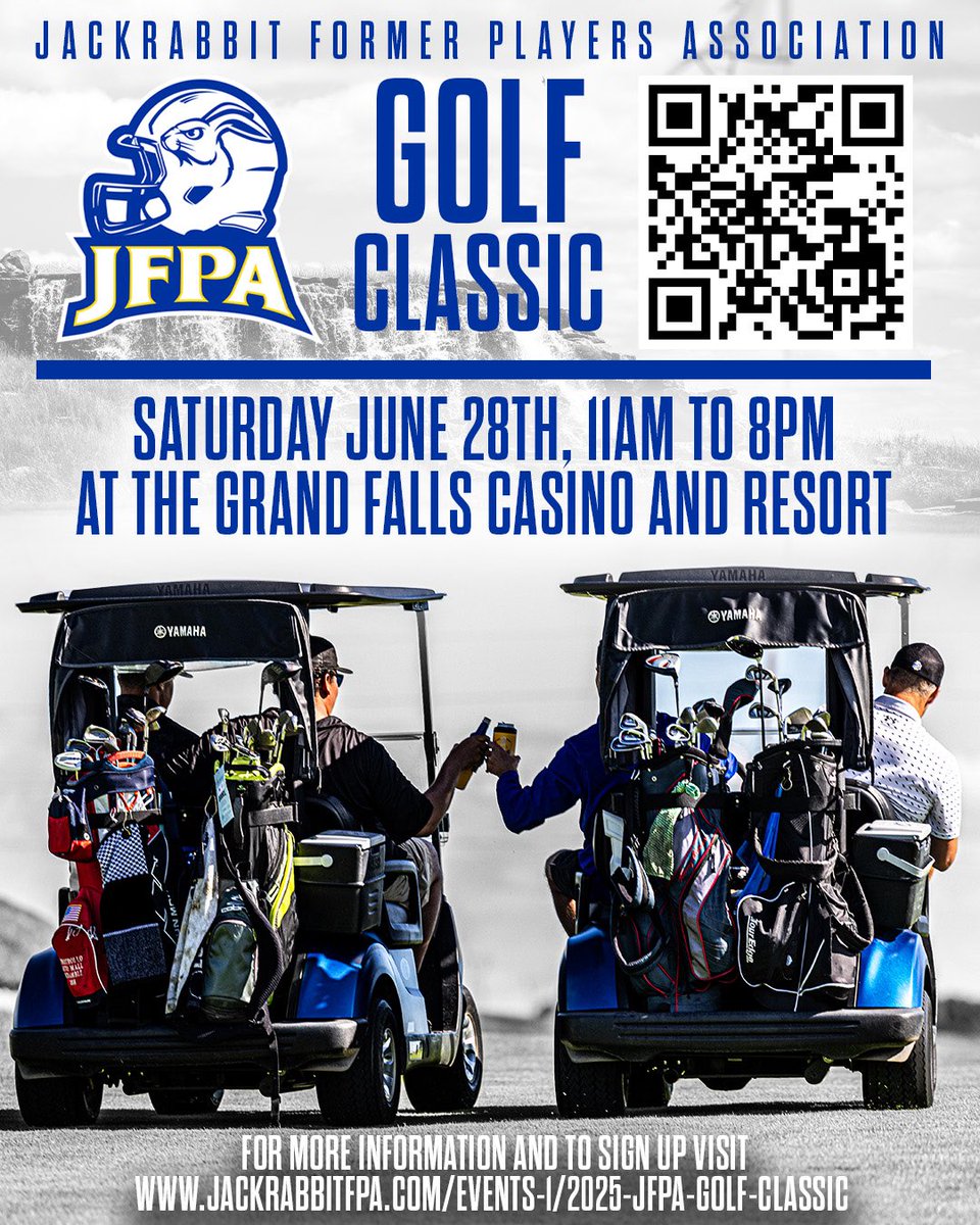 Saturday June 28th <a href="/GoJacksJFPA/">JFPA</a> is hosting the Jackrabbits golf classic at The Grand Falls Casino and Resort. Come out and have a good time with the boys.