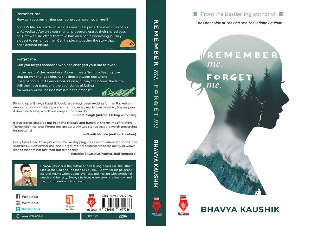 Write India (@write_india) on Twitter photo ๐๏ธโจ Cover Reveal Alert! โจ๐๏ธ
Write India Publishers is proud to unveil a hauntingly beautiful cover for a book that holds two unforgettable love stories โ Remember Me. Forget Me. by the soulful storyteller <a href="/BhavyaKaushik/">Bhavya Kaushik</a>
Grab Your copy; bit.ly/RMFMNovel ๐๏ธโจ Cover Reveal Alert! โจ๐๏ธ
Write India Publishers is proud to unveil a hauntingly beautiful cover for a book that holds two unforgettable love stories โ Remember Me. Forget Me. by the soulful storyteller <a href="/BhavyaKaushik/">Bhavya Kaushik</a>
Grab Your copy; bit.ly/RMFMNovel