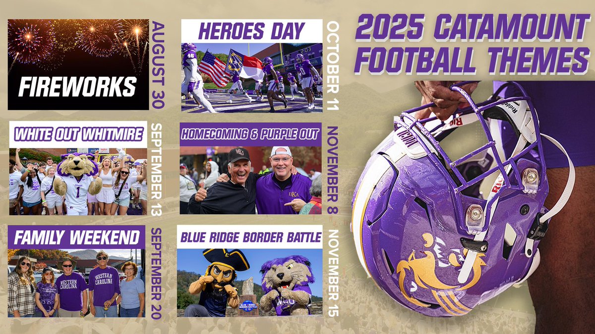 Catamounts's tweet image. 2025 Catamount Football game themes ⬇️ A Thread
