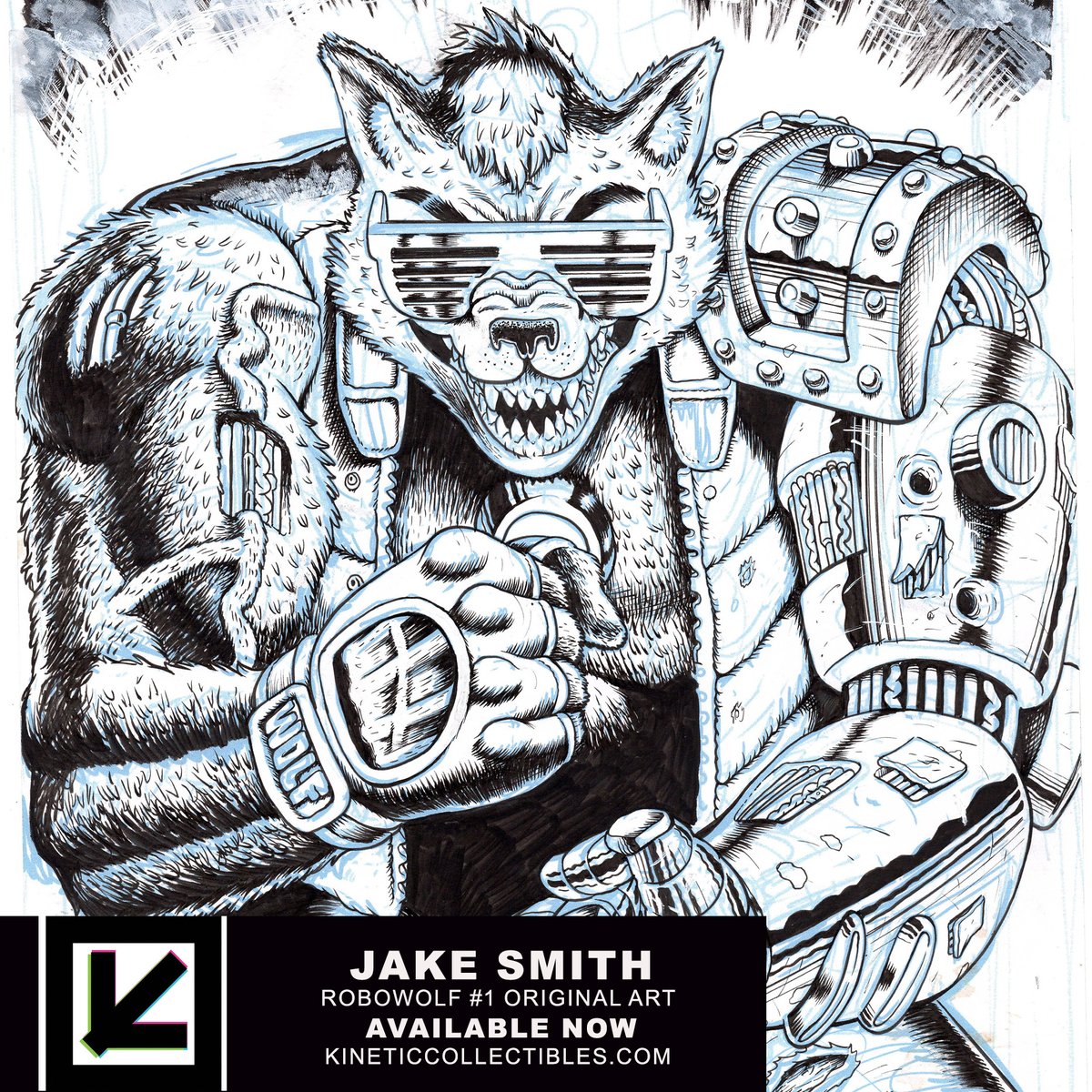 Kinetic Collectibles (@collectkinetic) on Twitter photo Now available: the original art debut of <a href="/JakeSmithArt/">Jake Smith</a> with ROBOWOLF #1 pages and covers!
Pieces are already moving so make sure you check out the ruckus over in Jake's gallery at KineticCollectibles.com! Now available: the original art debut of <a href="/JakeSmithArt/">Jake Smith</a> with ROBOWOLF #1 pages and covers!
Pieces are already moving so make sure you check out the ruckus over in Jake's gallery at KineticCollectibles.com!