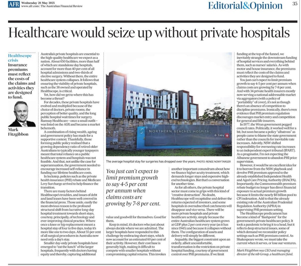 Shaun Gath (@shauncgath) on Twitter photo Interesting contribution from someone who knows the deal. <a href="/HealthscopeAu/">Healthscope</a> has created its own problems, no doubt - but the evolving nature of hosp care (esp more day care) has shaken the model. PHI premiums should be more market based but that needs improved competition. Interesting contribution from someone who knows the deal. <a href="/HealthscopeAu/">Healthscope</a> has created its own problems, no doubt - but the evolving nature of hosp care (esp more day care) has shaken the model. PHI premiums should be more market based but that needs improved competition.
