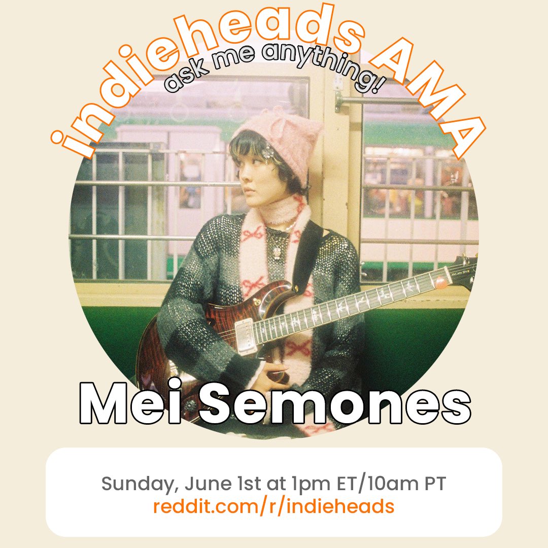 ‼️ JUST ANNOUNCED / RESCHEDULED
🎸 AMA w/ Mei Semones
🗓️ Sunday, June @ 1pm ET/10am PT
🔎 More info: redd.it/1kyg1lp
