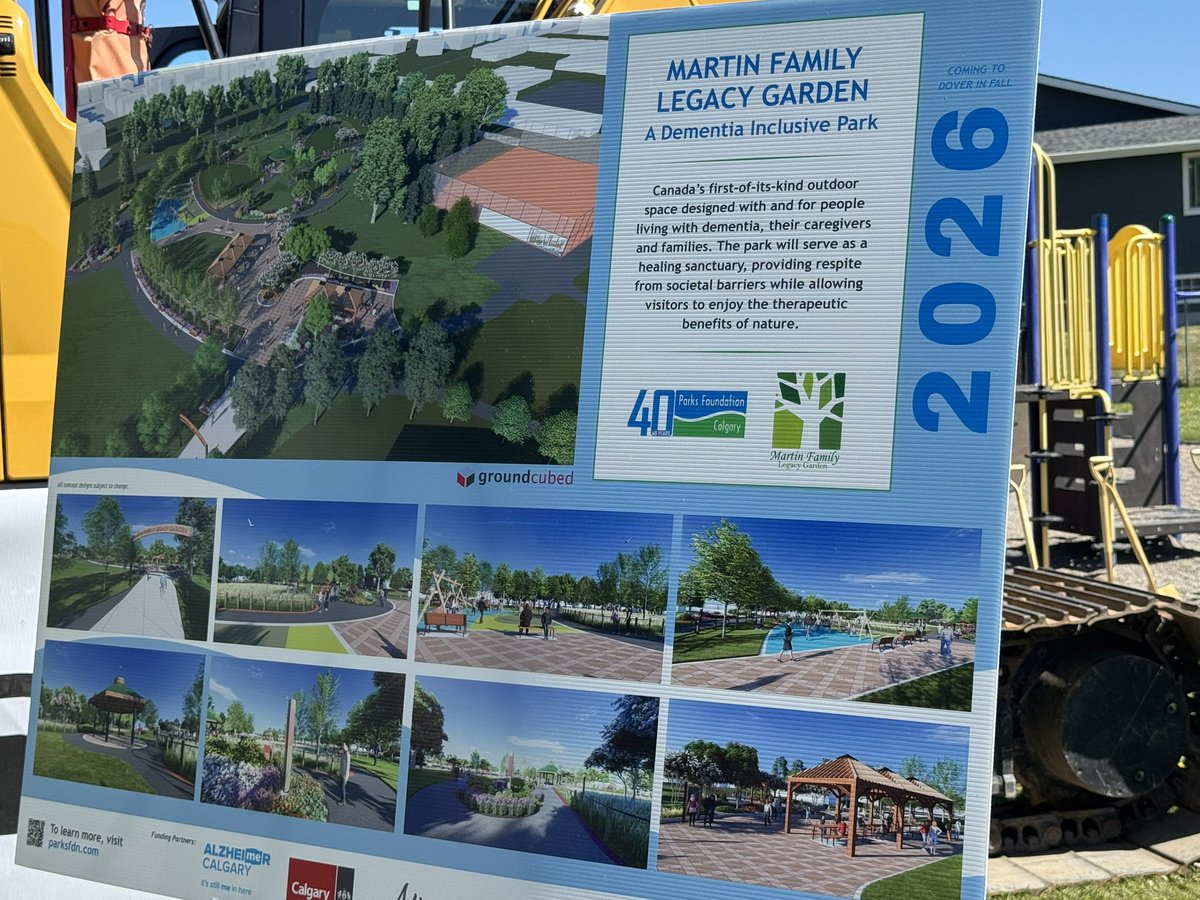 llpoole's tweet photo. Very excited about the ground breaking for Canada’s first dementia inclusive park!  The design was was co-created by landscape architects, researchers and people impacted by dementia. @alzcalgary @bethanycare @ParksFdnCalgary @dallasseitz @DementiaCalgary #yyc #stillme https://t.co/lztBobRgbh