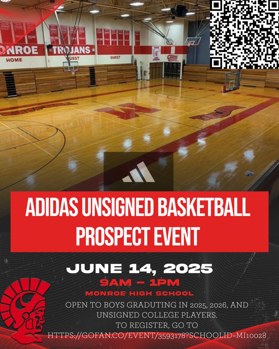Monroe Trojans (@mhs_trojans) on Twitter photo Boys basketball college prospect event. College coaches will be in attendance. Contact Coach Andre Smith for more information ADSmith@monroe.k12.mi.us Boys basketball college prospect event. College coaches will be in attendance. Contact Coach Andre Smith for more information ADSmith@monroe.k12.mi.us