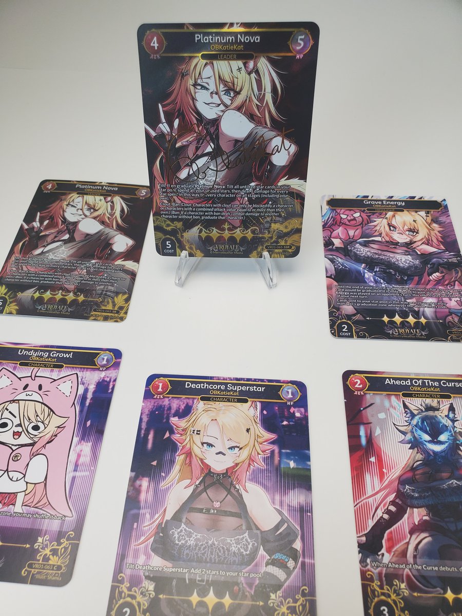 kawa_entertain's tweet photo. VRoyale 2nd restock shipments are underway! 
You may notice a super cool Inanaku Muu promo card in your order, courtesy of kawa! 

We'll also have boxes at OffKai Expo, where you can snag this exclusive Sam-Joe promo (while supplies last)
Both promos are just 1/1 tokens :)
