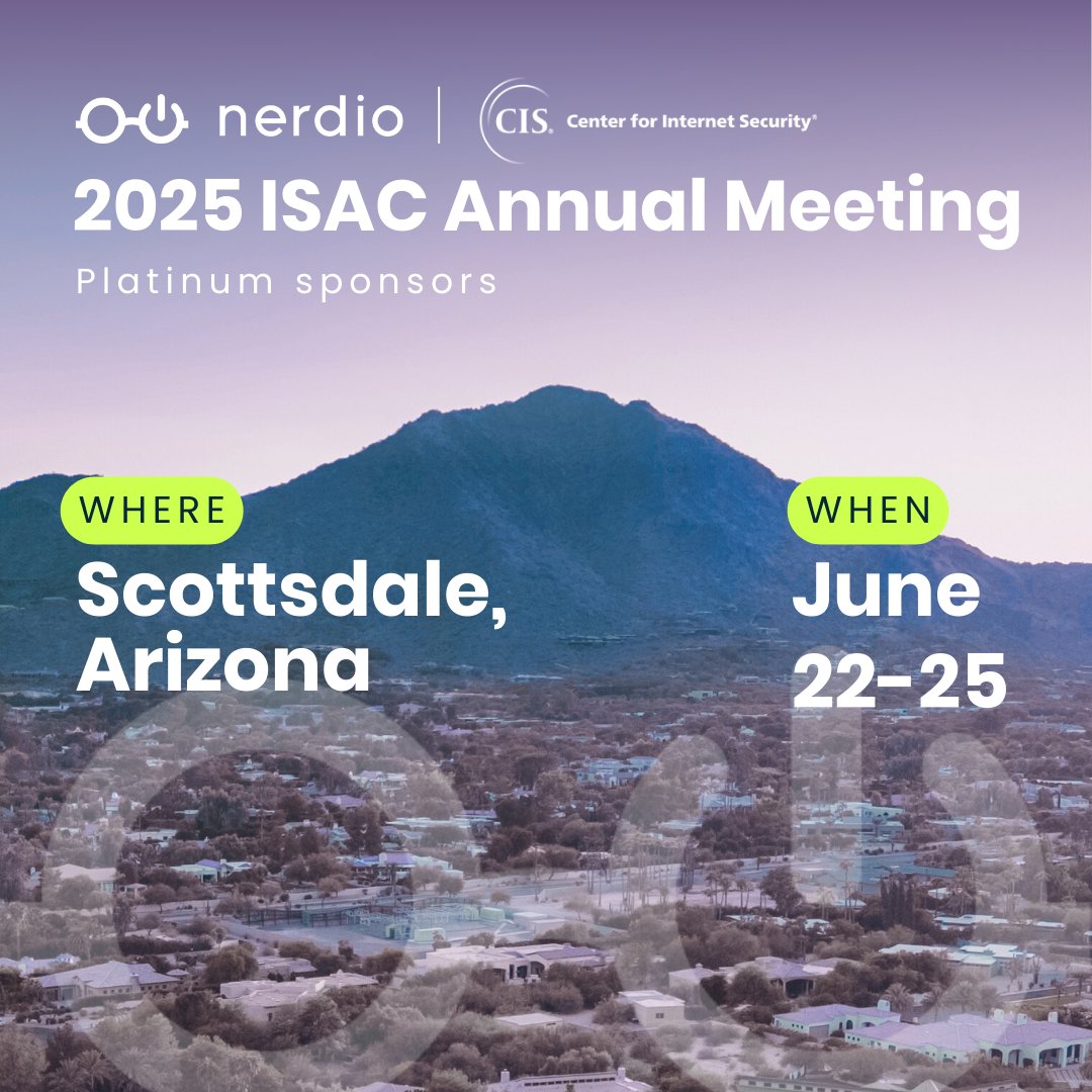 Nerdio (@getnerdio) on Twitter photo The brightest minds in cybersecurity are getting together in Scottsdale next month for the IACS Annual Meeting, hosted by our friends at <a href="/CISecurity/">Center for Internet Security (CIS)</a>. See you there! The brightest minds in cybersecurity are getting together in Scottsdale next month for the IACS Annual Meeting, hosted by our friends at <a href="/CISecurity/">Center for Internet Security (CIS)</a>. See you there!