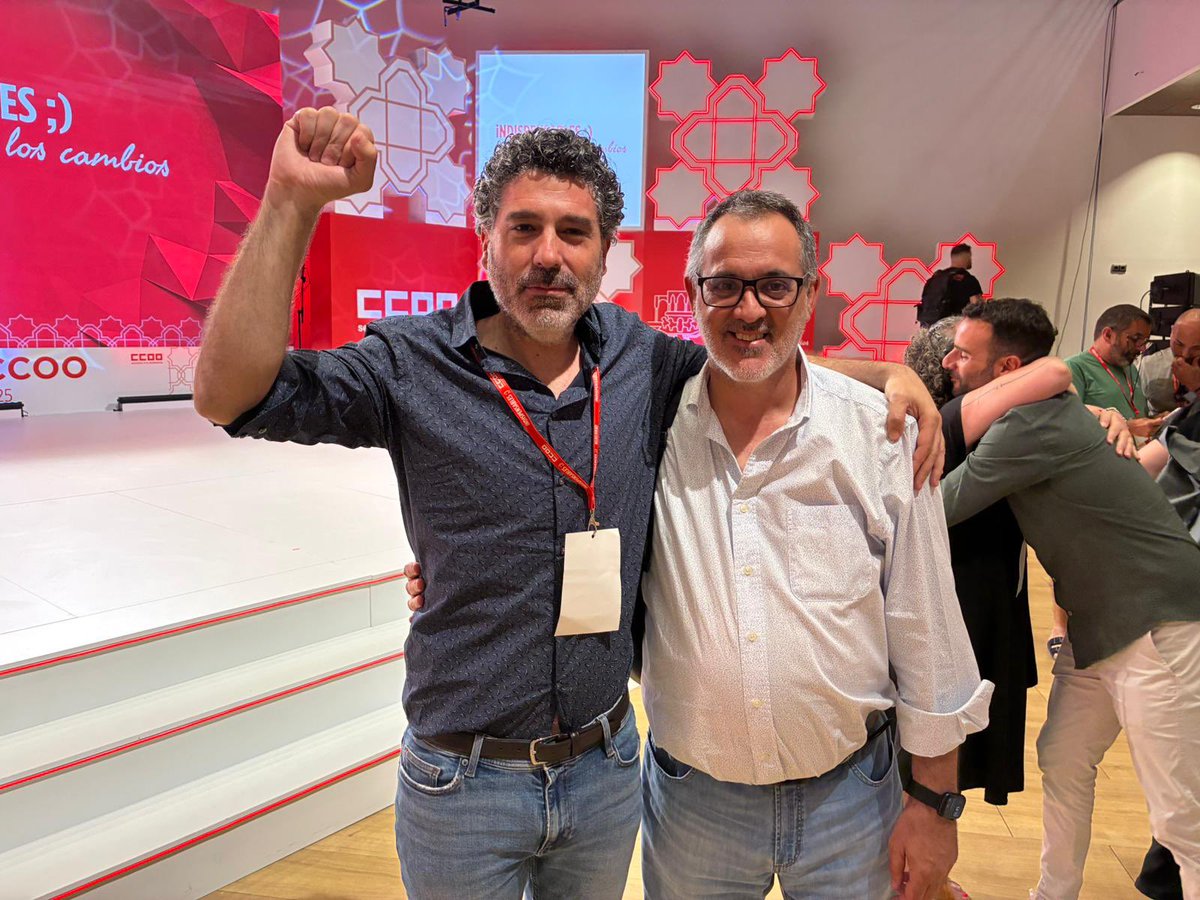 snorri93's tweet photo. Terminado el V Congreso de @FSCdeCCOO en Granada. Un orgullo de federación, de SG/compañero/amigo Lucho Palazzo, pero sobre todo orgullo de la delegación más cohesionada y unida. Viva la @Comunica_FSCA  Vivan las @CCOO !! https://t.co/nWwbeN0Sg4