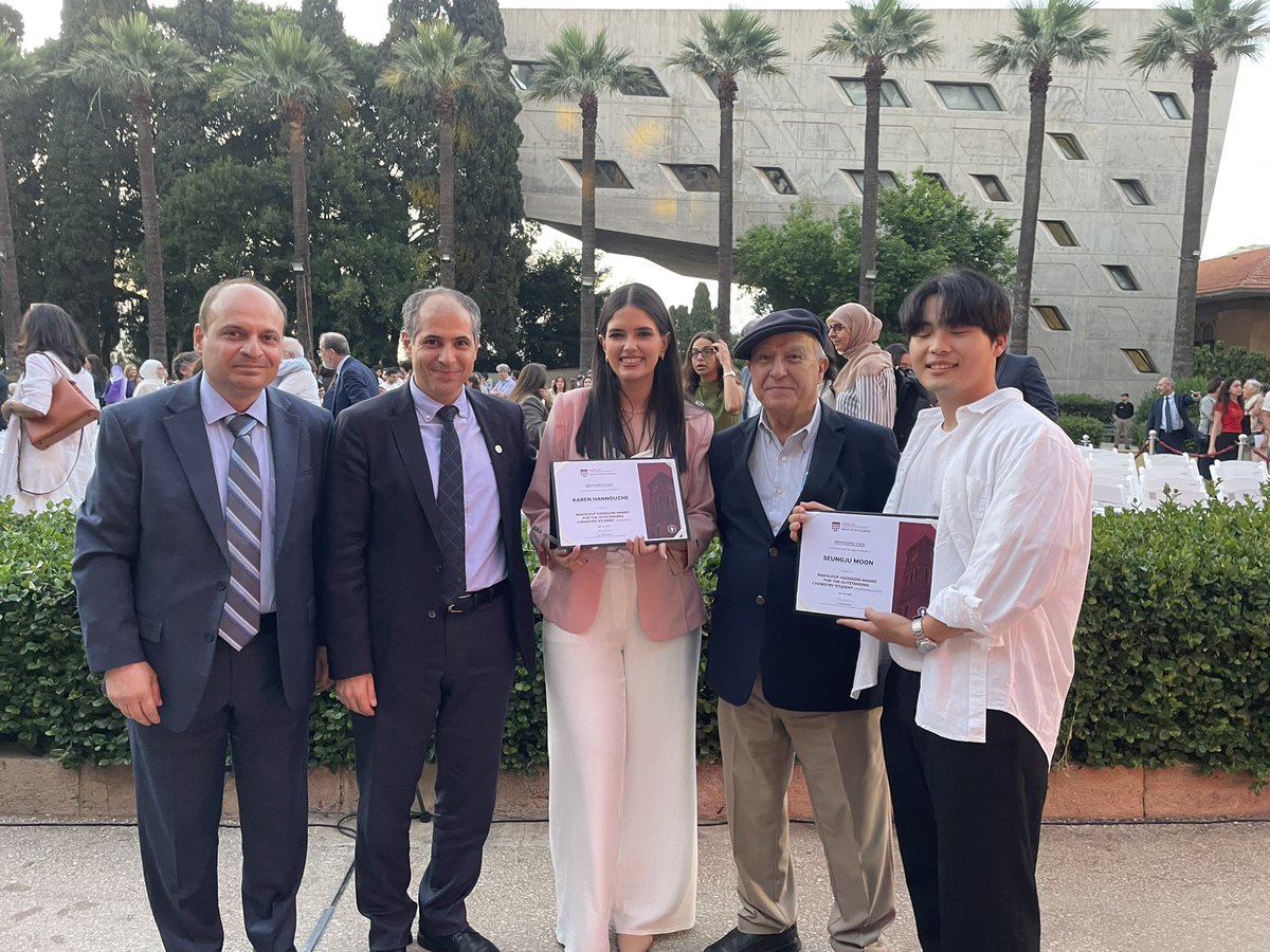 BilalRKaafarani's tweet photo. Congratulations to Seungju Moon & Karen Hannouche for winning the 2025 undergraduate & graduate Makhlouf Haddadin awards, respectively. Seungju also won the Philip Hitti prize. Karen is the first student to ever win the Makhlouf Haddadin awards at both the undergraduate & graduate levels.
#MakhloufHaddadin
#Legacy
@AUB_Lebanon