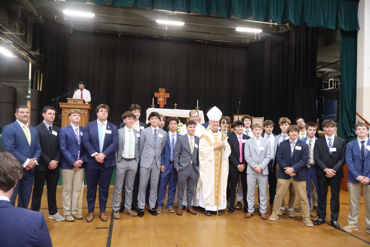 Today, our school community came together for a special Ascension Thursday Mass and had the honor of welcoming Bishop Bruce Lewandowski to Bishop Hendricken.

This meaningful liturgy included the Confirmation of 21 young men, who received this sacred sacrament surrounded by