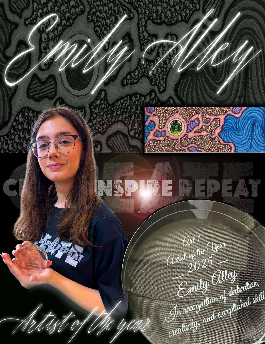 AHS Art & Design (@atown_art21) on Twitter photo Emily Alley receives her Artist of the Year trophy. Here is her brick painted in the art room. #ATOWNART
<a href="/mrhead_AHS/">Mr. Head</a>
@AHS_MH
<a href="/AHS_Pach/">Ashley Pach</a>
<a href="/DrPMilcetich/">Paul Milcetich</a>
<a href="/AHS_SeanBaker/">AHS_SeanBaker</a>
<a href="/torresv4msu/">Victor Torres</a> Emily Alley receives her Artist of the Year trophy. Here is her brick painted in the art room. #ATOWNART
<a href="/mrhead_AHS/">Mr. Head</a>
@AHS_MH
<a href="/AHS_Pach/">Ashley Pach</a>
<a href="/DrPMilcetich/">Paul Milcetich</a>
<a href="/AHS_SeanBaker/">AHS_SeanBaker</a>
<a href="/torresv4msu/">Victor Torres</a>
