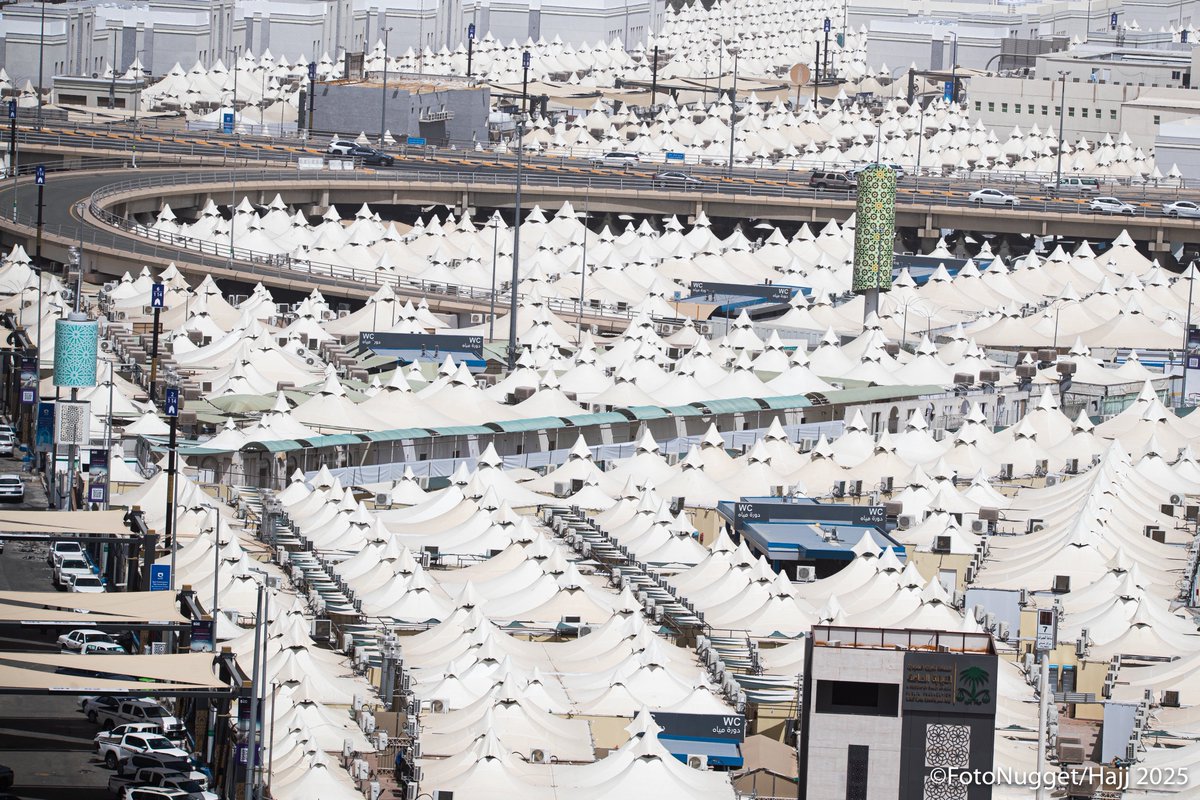 PHOTOS: In preparation for the 2025 Hajj, the sight of Jamarat and Mina.

#FotoNuggetInHajj 🇸🇦