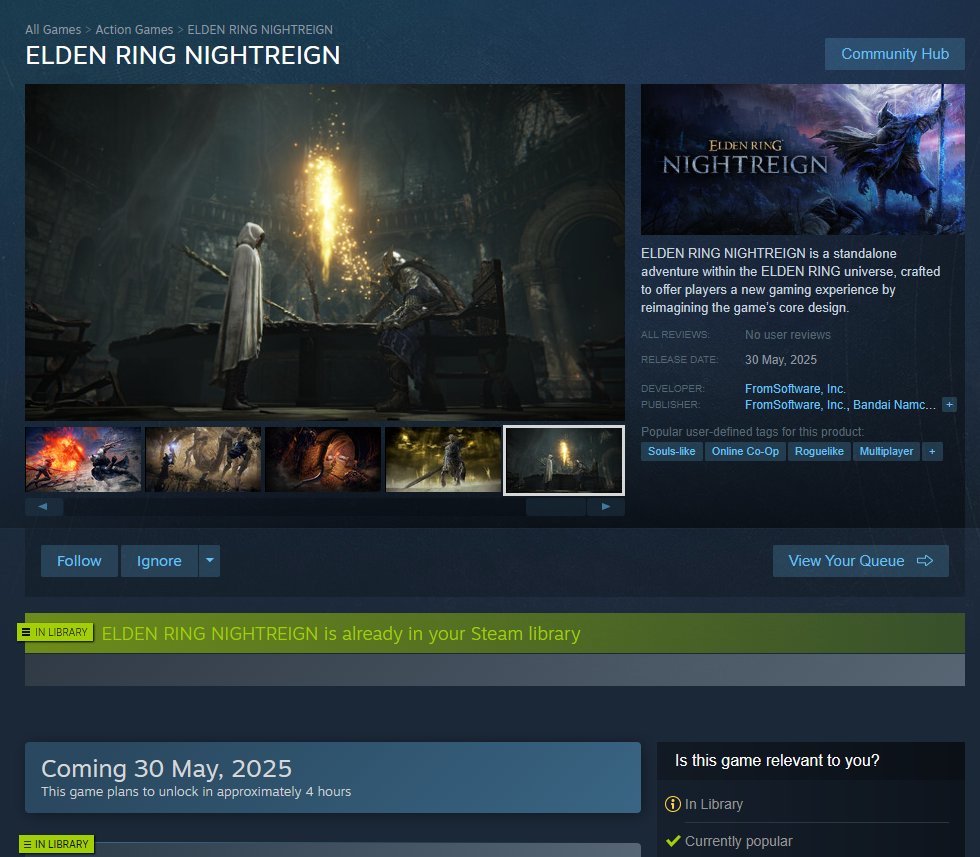 4 hours to goo!!! #eldenringnightreign