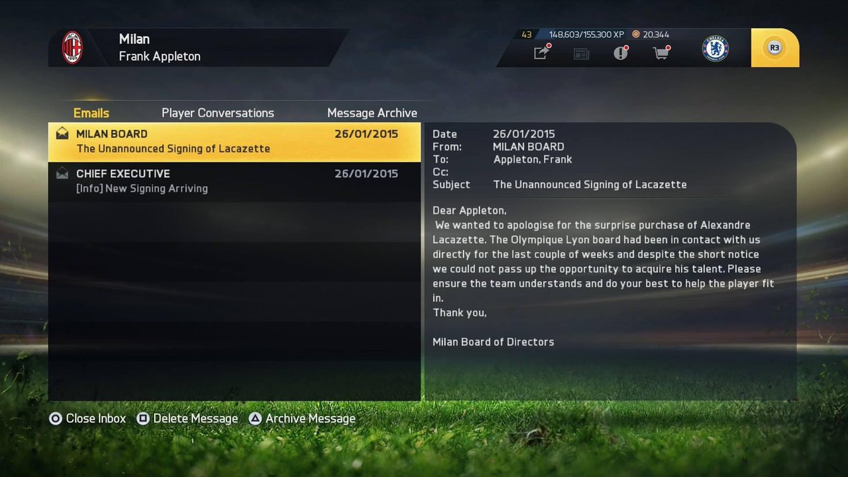 Can't believe that this was once a feature in FIFA Career Mode