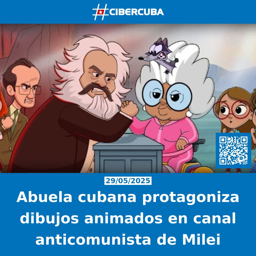 Abuela cubana protagoniza dibujos animados en canal anticomunista de Milei  Leer más: https://t.co/F45aRdnHRs, image size:1080x1080