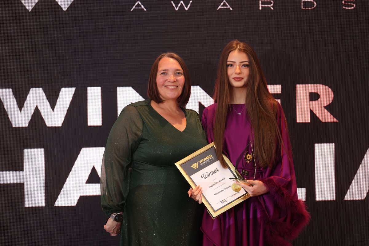 Women of Inspiration Awards 2025
Winner – The Inspiration Award

Maleehah Liaquat

Honouring her exceptional courage, vision, and unwavering commitment to uplifting others — a true embodiment of what it means to inspire.

“There is no limit to what we, as women, can accomplish”