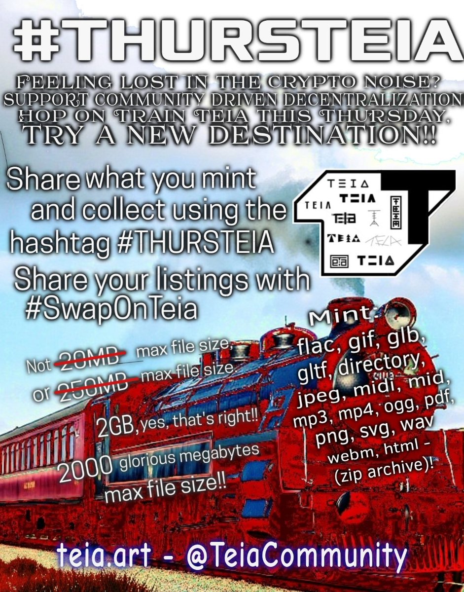#Thursteia!! Mint with <a href="/TeiaCommunity/">Teia Community</a> today!