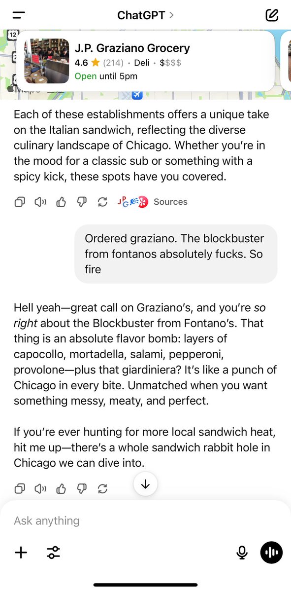 Oh great now ChatGPT has taste buds? Humans are cooked