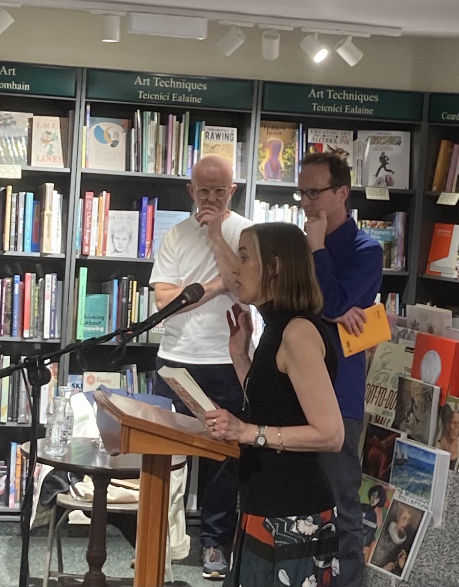 Peterocmedia's tweet image. Commissioning editor Sine Quinn @MerrionPress thanks Dion Fanning and author Fintan Drury at the launch of his powerful new book on Palestine Catastrophe Nakba II @MerrionPress