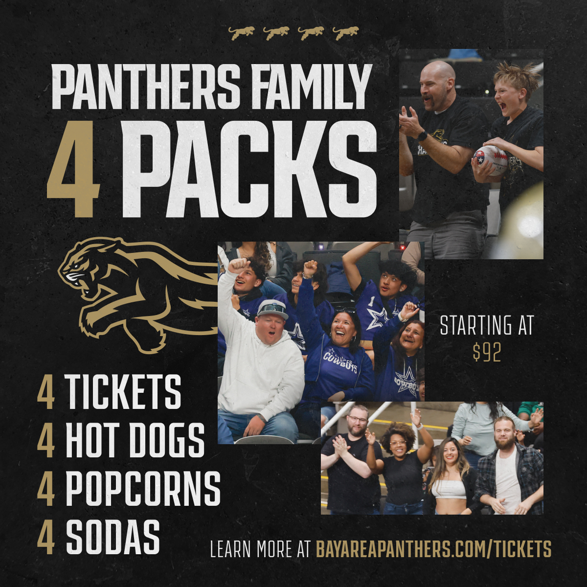 Football season came early! Cheer on the Bay Area Panthers at San Jose’s SAP Center 🏈 Enjoy pre-game festivities + exciting action &amp; great ticket deals at the next home game, Saturday June, 7th! 🐾

Plus, enter to win 2 tix &amp; concession vouchers! 👇
t.dostuffmedia.com/t/c/s/276636