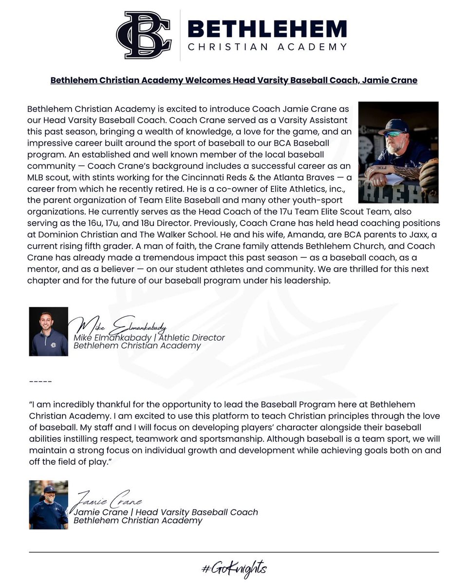 Help us Welcome our New Head Coach!