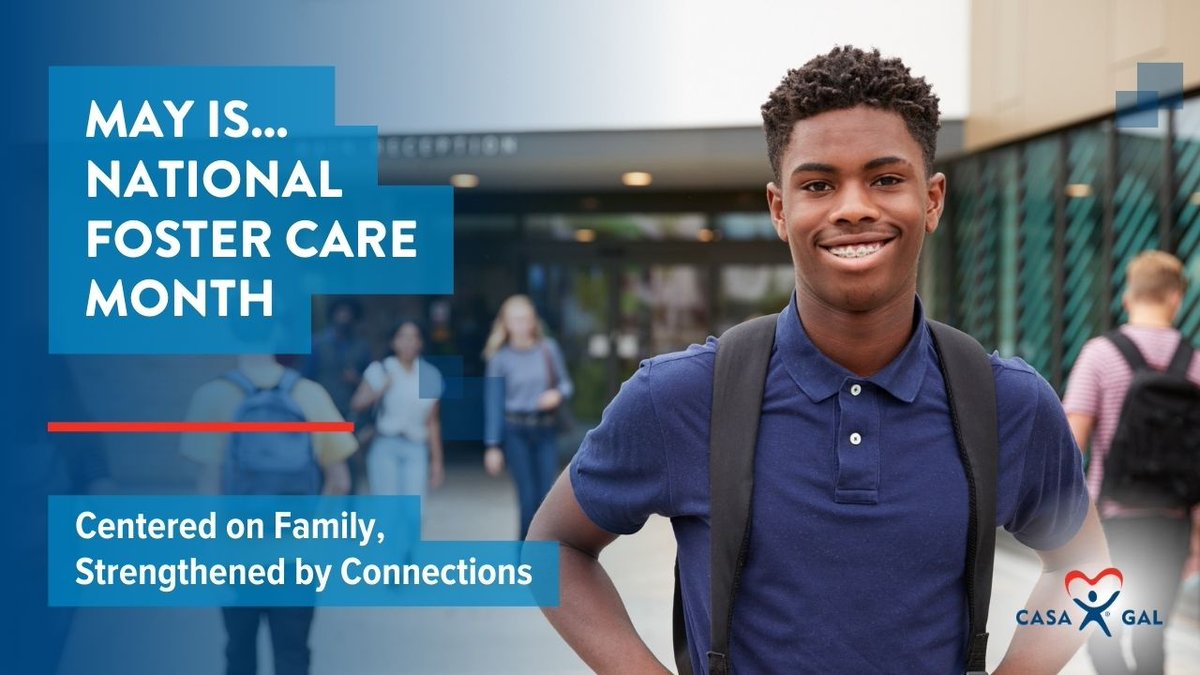 One consistent, caring adult can change everything. CASA/GAL volunteers advocate for children in foster care, helping them stay connected to their families &amp; communities. Join us in keeping families together. Become a volunteer: casa.gal/volunteer #FosterCareMonth 💙❤️