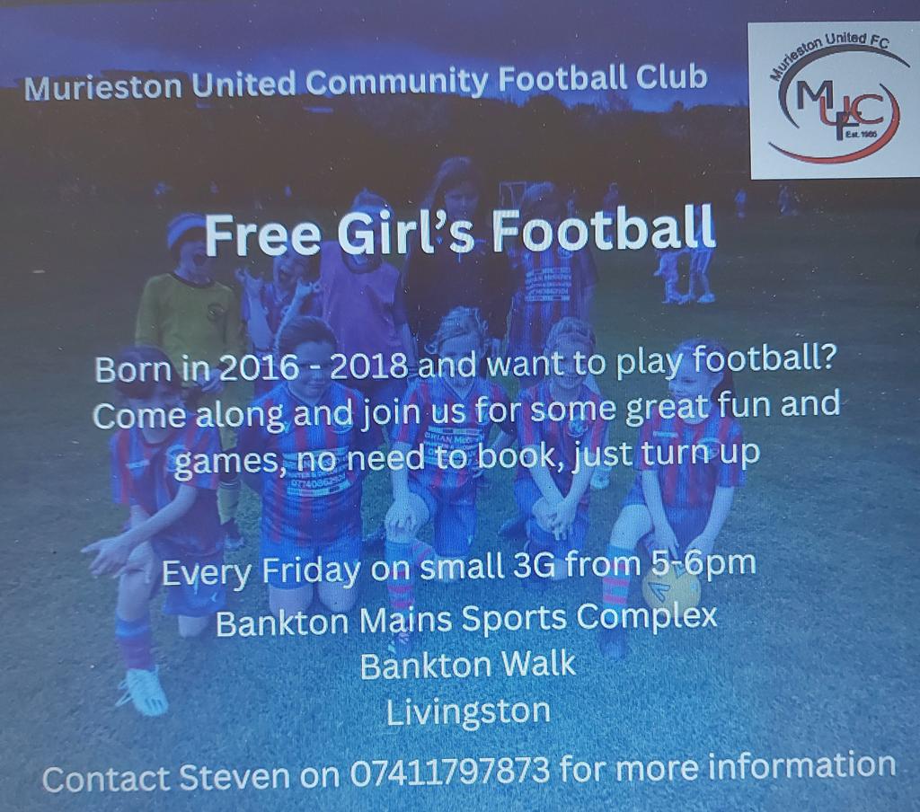 A fantastic FREE football opportunity for girls in P2 to P5.