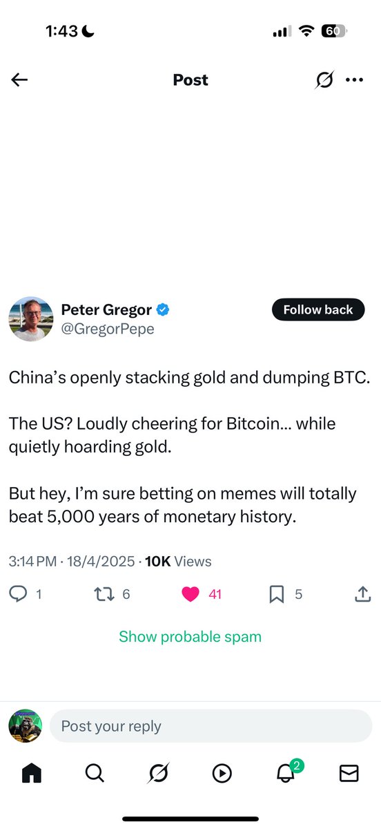 This is going to age well.

#Gold 🔥