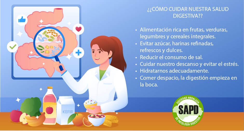 SAPD (@sapdes) on Twitter photo Hoy 29 de mayo es el #DíaMundialDeLaSaludDigestiva! 🌍🍎 
Cuidemos nuestro sistema digestivo con una alimentación equilibrada y ejercicio regular🏃🏻♂️🚶♀️➡️
 #WDHD2025 Hoy 29 de mayo es el #DíaMundialDeLaSaludDigestiva! 🌍🍎 
Cuidemos nuestro sistema digestivo con una alimentación equilibrada y ejercicio regular🏃🏻♂️🚶♀️➡️
 #WDHD2025