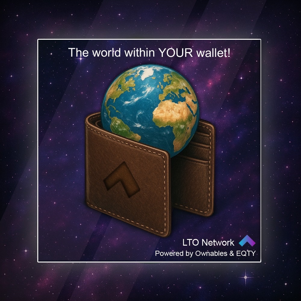Cryptinity777's tweet photo. @TheLTONetwork The world within YOUR wallet! $LTO #RWA #EQTY #Ownables #Crypto #LTONetwork https://t.co/e2RqmO9PhL