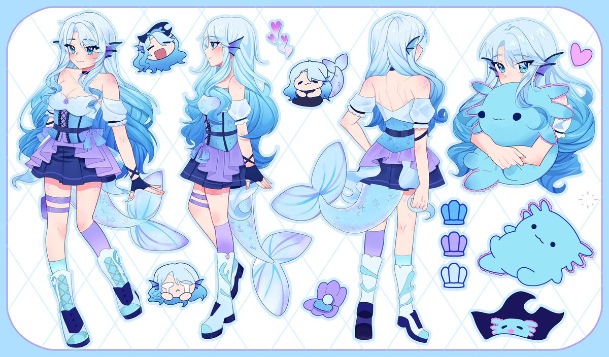 AquaticAna's tweet image. Hello dearest crew members and fellow aquatic lovers! You reached the goal! So without further ado, let me introduce you to my 2.0 design!
             
Design:@nyoomingg 

 🎨: #aquatink 
 💜: m.twitch.tv/aquaticanavt/h…
 ❤️: youtube.com/@aquaticanavt?…
🎶: tiktok.com/@aquaticana?_t…