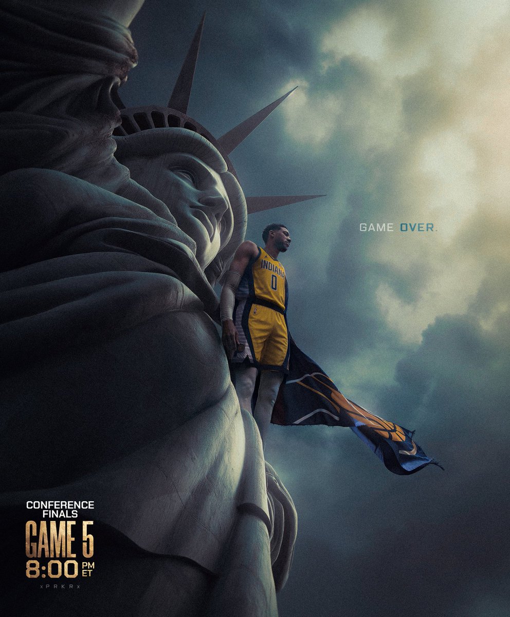 Game Over. 🏁
Pacers v Knicks Game 5.
Poster by me 🎨