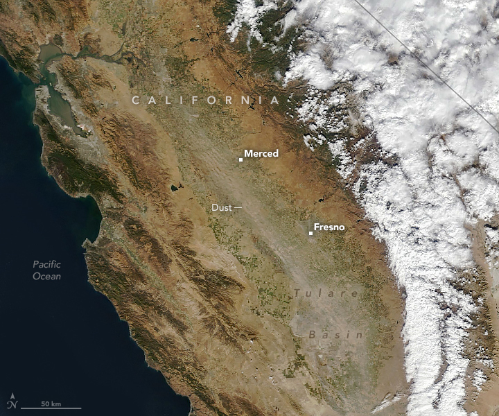 NASAEarth's tweet image. Fallow farmland is the main source of human-caused dust storms in California’s Central Valley region, according to a new study using data from NASA and others.
From 2008-2022, 88% of major human-caused dust events were associated with fallow land.