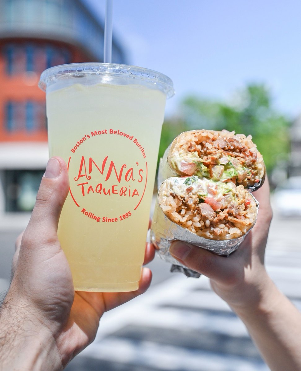 The perfect way to enjoy your lunch on a spring day: outside!

(Don't forget to look both ways before crossing the street with your burrito.)