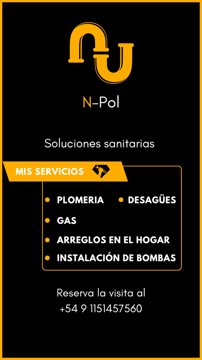 Polta7N's tweet photo. Plomeria y Gas N-Pol 
Somos una empresa dedicada a satisfacer a nuestros clientes , a cumplir con el rendimiento deseado para tu hogar,local, edificio ,etc... 
#amba #caba #Argentina #trabajodigno https://t.co/jaRwGk69Vg