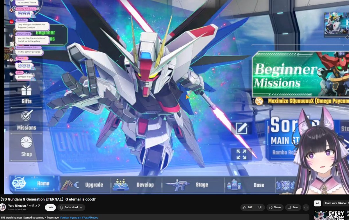 im crying she played 4 hours of gundam eternal and she finished 2 levels