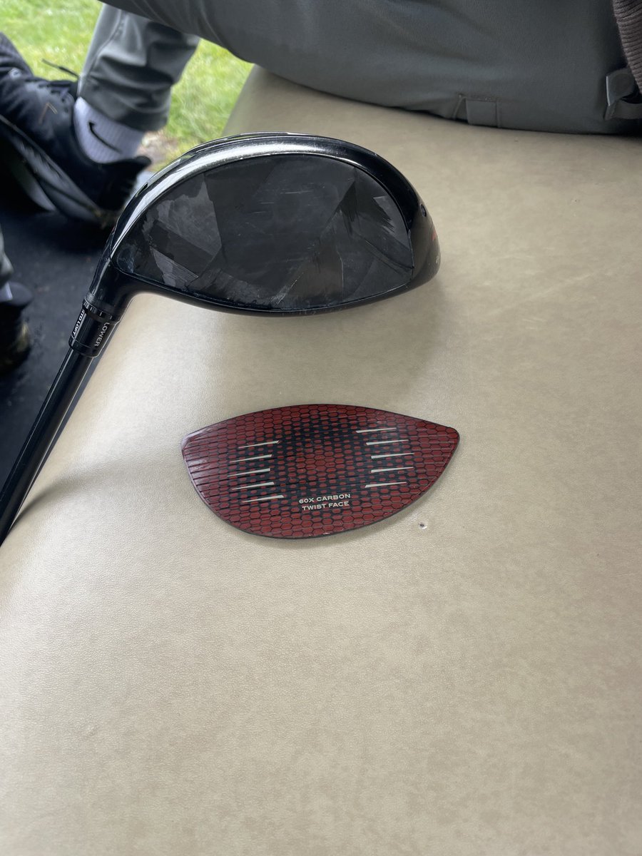 Stealth driver plate snapped on the weekend. 2 yrs &amp; 3 mths old. Over $10,000 in ⁦<a href="/TaylorMadeGolf/">TaylorMade Golf</a>⁩ ⁦<a href="/TaylorMadeCA/">TaylorMade Canada</a>⁩ gear in my family’s bags. Drivers, rescues, irons &amp; putter

Refused to do anything for me.Demoing ⁦<a href="/TitleistCA/">TitleistCA</a>⁩ as we speak. Lost customer forever.