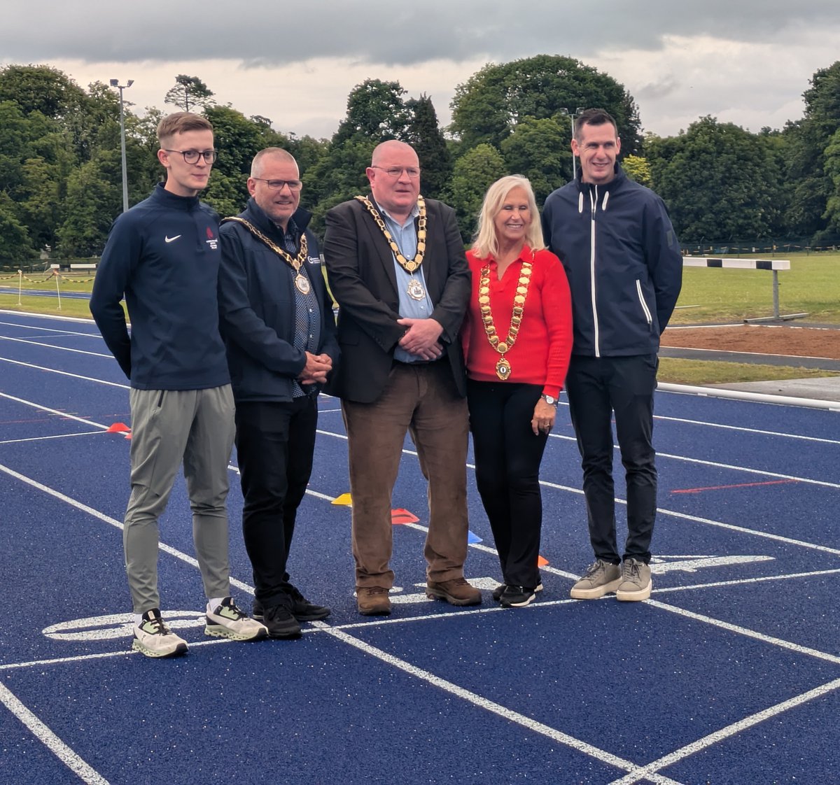 AntrimGuardian's tweet photo. And they're off!

The newly-resurfaced athletics track at the Antrim Forum (Northern Ireland Centenary Stadium) is now officially open, with a full evening of sporting events to featuring local legends of track and field.

Full report and more pictures in the paper next week! https://t.co/AlWFdffYXr