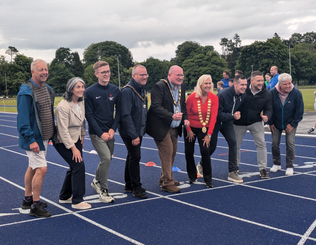 AntrimGuardian's tweet photo. And they're off!

The newly-resurfaced athletics track at the Antrim Forum (Northern Ireland Centenary Stadium) is now officially open, with a full evening of sporting events to featuring local legends of track and field.

Full report and more pictures in the paper next week! https://t.co/AlWFdffYXr