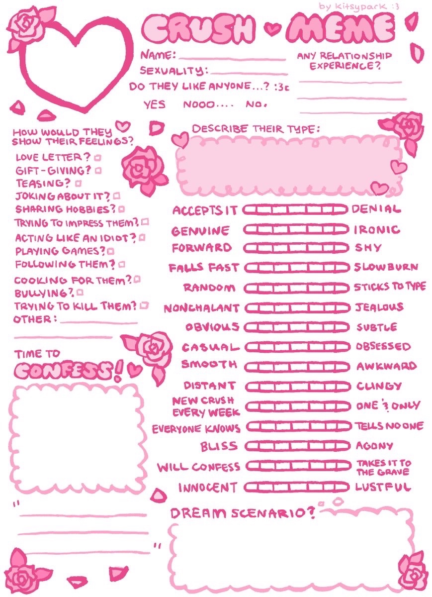 Yumeverses's tweet photo. 🌷　media / reference  ^^

Put your yumeship in the crush meme !! 
　template by @ kitsypark ^_^ https://t.co/UMnmIsGXK7