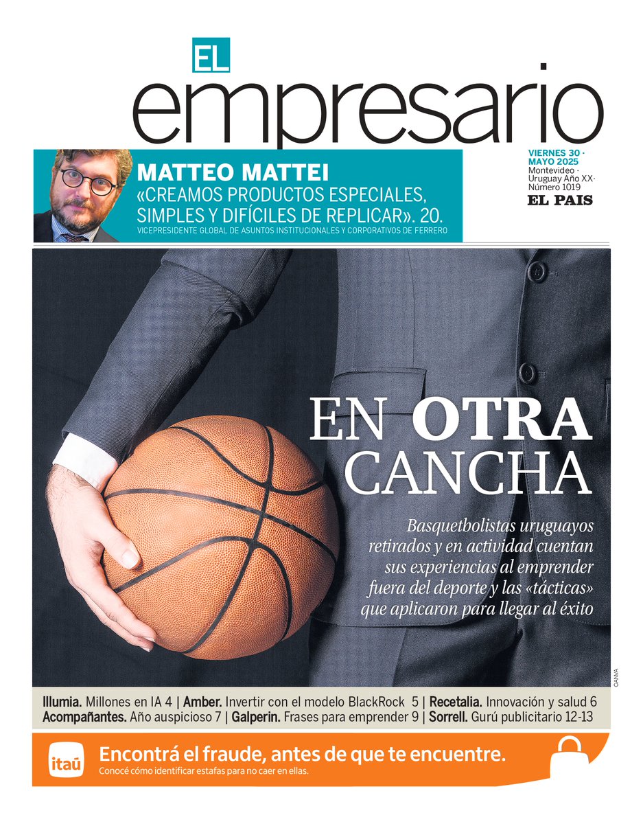 🗓️ ¡Viernes!

📰 Y #ElEmpresario de <a href="/elpaisuy/">EL PAÍS</a> está en los kioscos.

🏀 Basquetbolistas emprendedores
💡 Recetas digitales 
📈 Innovación en inversión
📲 Agencia digital 
🎙️ Entrevista central

Y más con <a href="/DFerreira81/">Diego Ferreira</a> <a href="/analia_pereira1/">Analía Pereira</a> y <a href="/silvana_nicola/">silvana nicola</a> 

👉elpais.com.uy/el-empresario