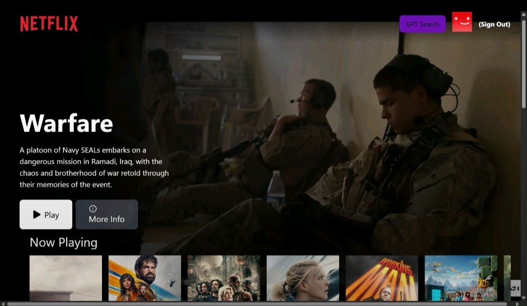 jay_kumar__2004's tweet photo. Just built Netflix GPT using @akshaymarch7 Namaste React series! 🚀
Learned so much about React, hooks, routing &amp; GPT integration.
Huge thanks to Akshay for the awesome content! 🙌
Check it out: https://t.co/Qh8ChSg8Hh
https://t.co/PqynP05iF7
#ReactJS #NamasteReact https://t.co/79UfQrp2WH