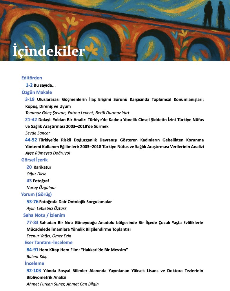 Bültenimizin 14. sayısında içeriğimiz oldukça zengin 🌸 Linke tıklayarak ulaşabilirsiniz: sosabulten.com/index.php/sosa…
