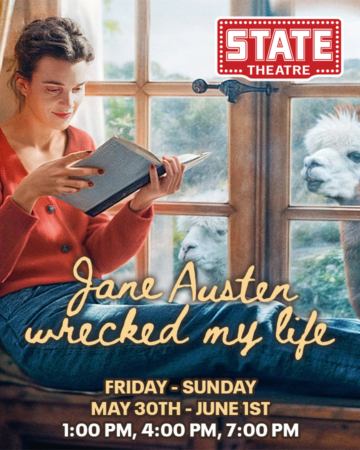 JANE AUSTIN WRECKED MY LIFE
Fri, May 30th - Sun, June 1st @ 1 PM, 4 PM, &amp; 7 PM
At the State Theatre!!

Get your 🎟️tickets🎟️ now here --&gt; secure.traversecityfilmfest.org/websales/pages…