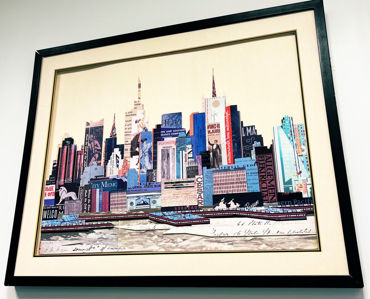 TopArtNews's tweet image. #Artwork: Cityscape of an unknown #city with mixed materials #technique that’s rather unseen by me. Artist unknown. 

#paper #scissors