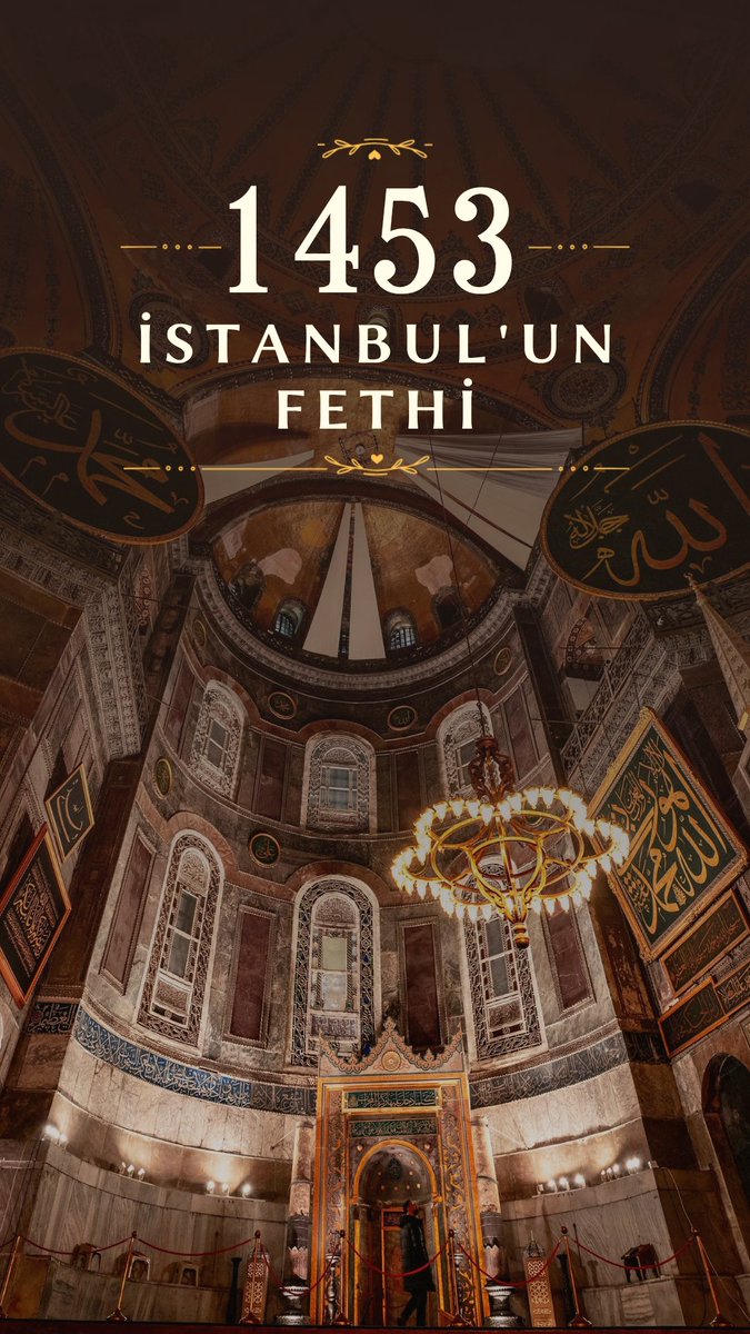 لَتُـفْتَحَنَّ  الْقُسْطَنْطِينِيَّةُ فَـلَنِعْمَ  الْأَمِيرُ  أَمِيرُهَا، 

 وَ لَنِعْمَ الْجَيْشُ  ذَلِكَ  الْجَيْشُ

#FatihSultanMehmet