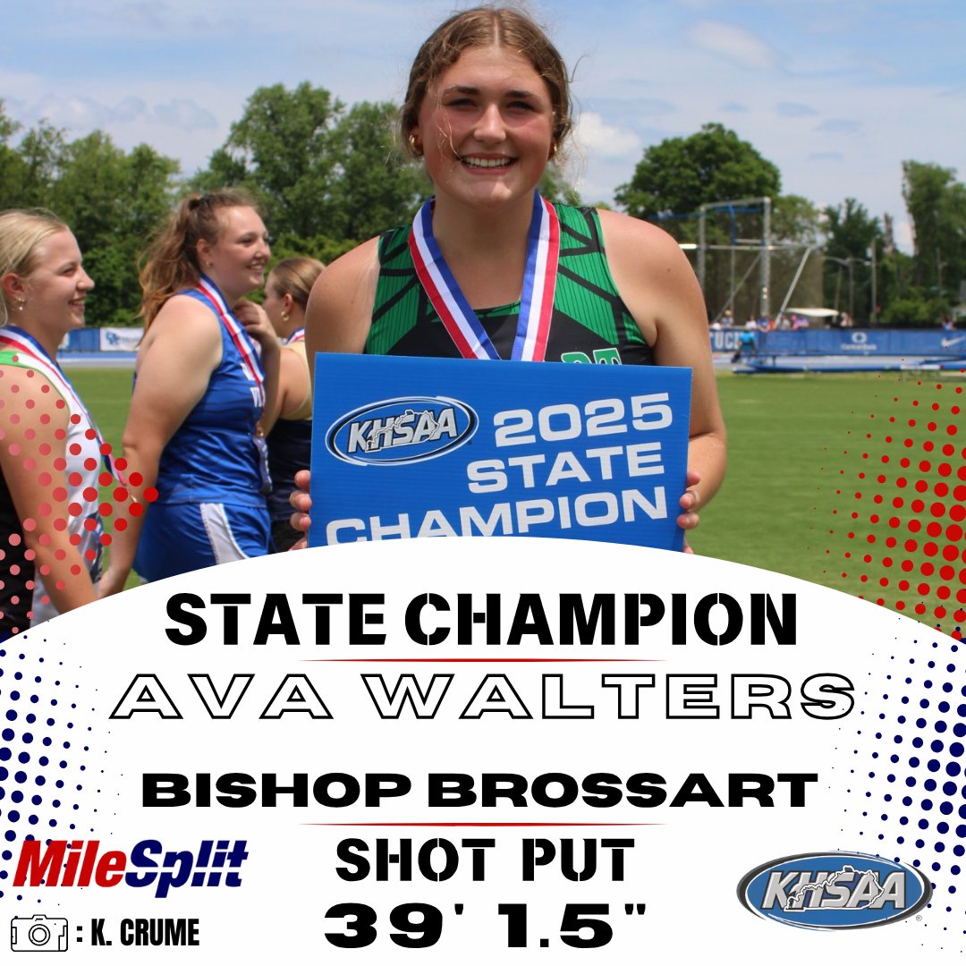 Ava Walters is the Class 1A Shot Put Champion!!!