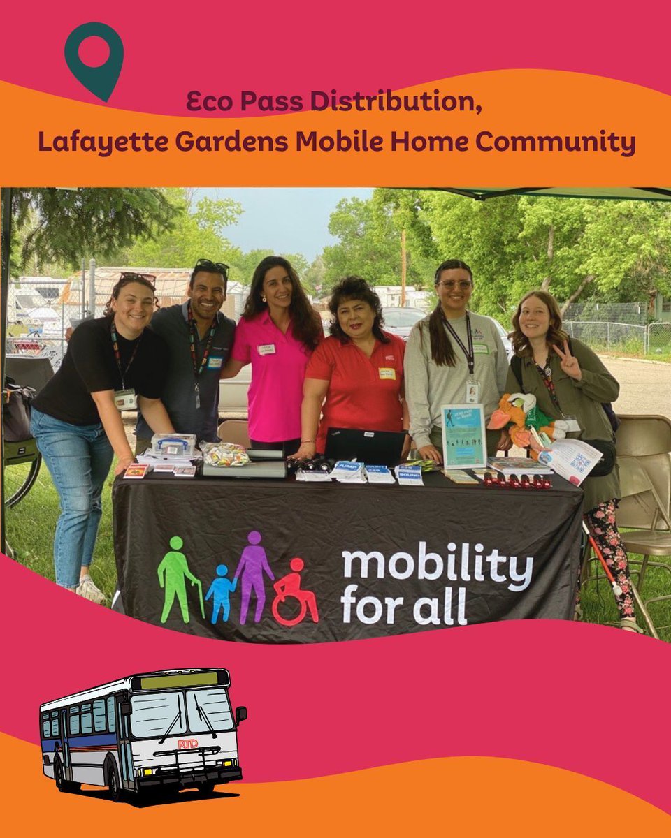 Mobility4AllBC's tweet image. 🚌 Free rides, big smiles! Yesterday we teamed up with @RTD to hand out free Eco Passes to Lafayette Gardens residents! 🚌 ¡Pase libre y sonrisas grandes! ¡Ayer nos unimos con @RTD para entregar Eco Passes gratuitos a los residentes de Lafayette Gardens!