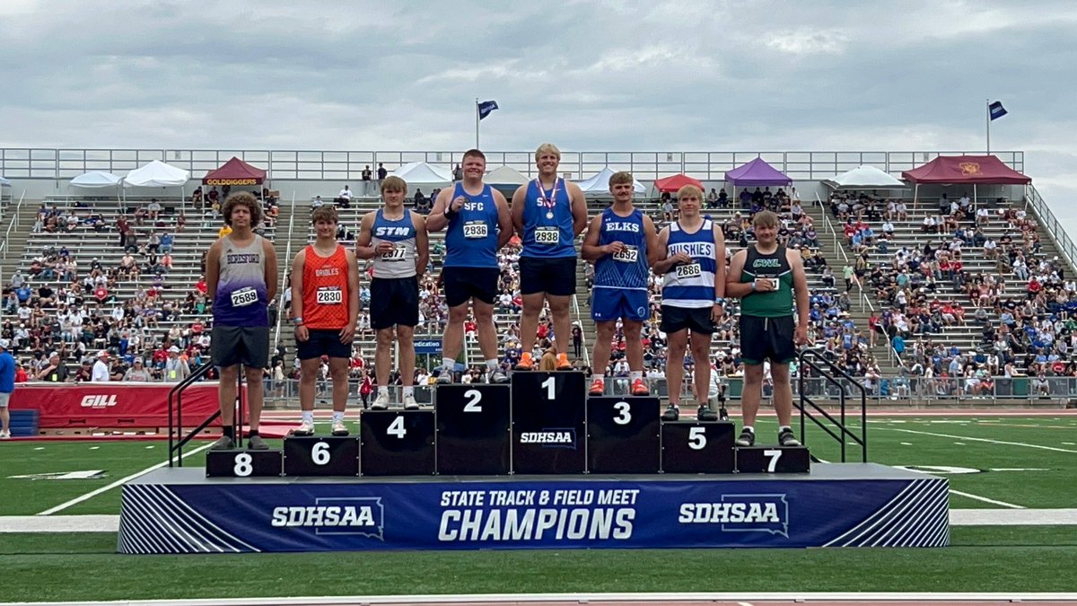 💪another MEET RECORD with Paul Hoekman’s 68’ 4.25” heave in the shot put.  Teammate Marcus Furth placed 🥈with a PR of 61’11.75”  
Paul’s meet record also ranks 3rd in the Nation!!